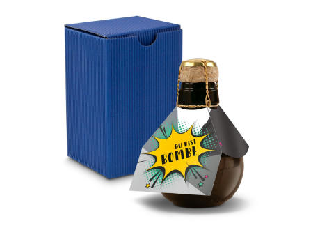 Kleinste Sektflasche der Welt! Du bist Bombe - Inklusive Geschenkkarton in Gelb, 125 ml