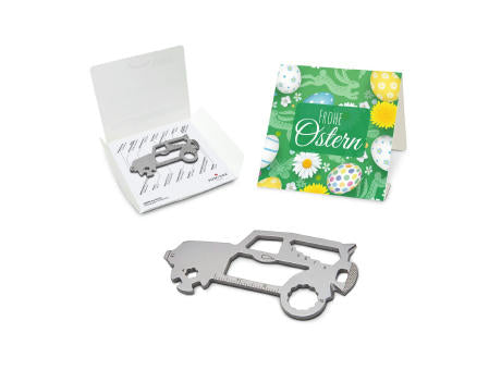 Geschenkartikel: ROMINOX® Key Tool Truck / LKW (22 Funktionen) im Motiv-Mäppchen Frohe Ostern