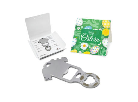 Geschenkartikel: ROMINOX® Key Tool Truck / LKW (22 Funktionen) im Motiv-Mäppchen Frohe Ostern