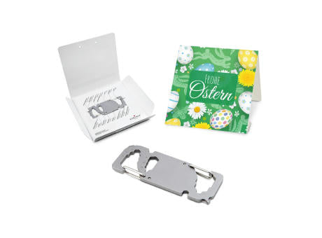 Geschenkartikel: ROMINOX® Key Tool Truck / LKW (22 Funktionen) im Motiv-Mäppchen Frohe Ostern