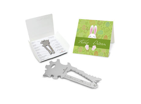 Geschenkartikel: ROMINOX® Key Tool Truck / LKW (22 Funktionen) im Motiv-Mäppchen Osterhase