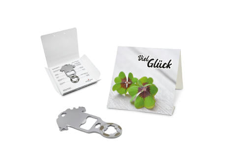 Geschenkartikel: ROMINOX® Key Tool Truck / LKW (22 Funktionen) im Motiv-Mäppchen Viel Glück