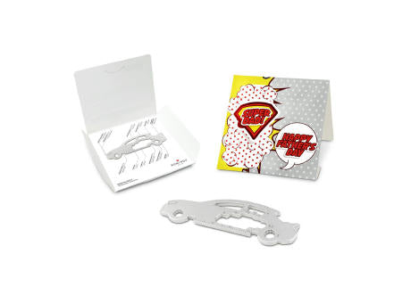 Geschenkartikel: ROMINOX® Key Tool Truck / LKW (22 Funktionen) im Motiv-Mäppchen Super Dad