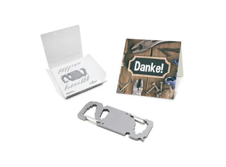 Geschenkartikel: ROMINOX® Key Tool Truck / LKW (22 Funktionen) im Motiv-Mäppchen Danke