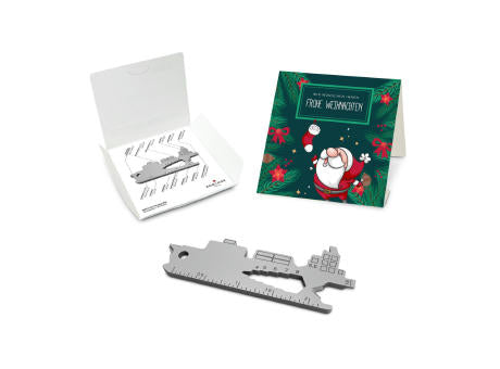 Geschenkartikel: ROMINOX® Key Tool Truck / LKW (22 Funktionen) im Motiv-Mäppchen Frohe Weihnachten