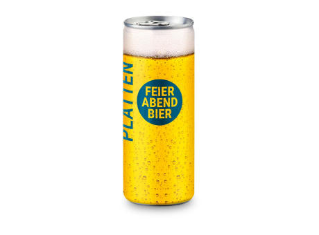 Helles Bier in der Slimline Dose, feinherb und leicht malzig - Folien-Etikett, 250 ml