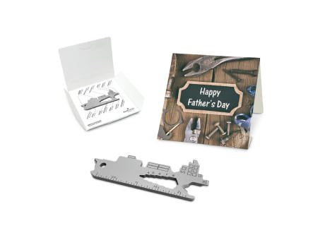 Geschenkartikel: ROMINOX® Key Tool Truck / LKW (22 Funktionen) im Motiv-Mäppchen Happy Father's Day