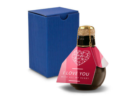 Kleinste Sektflasche der Welt! I love u - Inklusive Geschenkkarton in Gelb, 125 ml