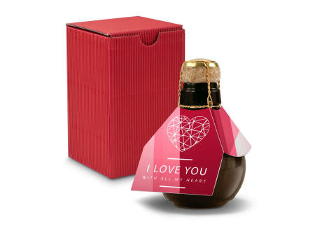 Kleinste Sektflasche der Welt! I love u - Inklusive Geschenkkarton in Gelb, 125 ml