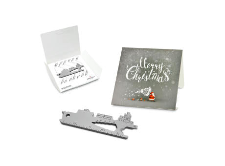 Geschenkartikel: ROMINOX® Key Tool Truck / LKW (22 Funktionen) im Motiv-Mäppchen Merry Christmas