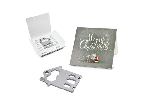 Geschenkartikel: ROMINOX® Key Tool Truck / LKW (22 Funktionen) im Motiv-Mäppchen Merry Christmas