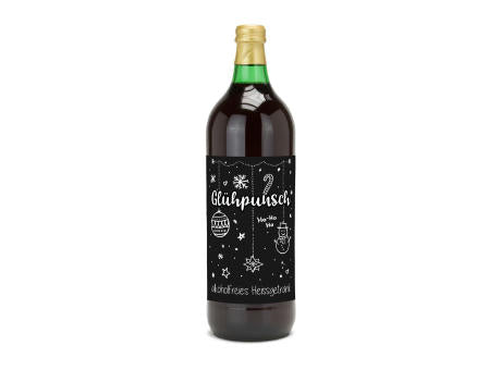 Glühpunsch, alkoholfrei - Flasche grün, mit Schraubverschluss, 1 l