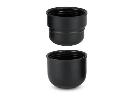 ROMINOX® Isolierkanne // Cup in Cup - mit 2 Deckeln - Schwarz matt