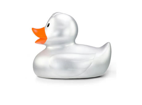 Werbeente Sylvie Silber XXL, ca. 30 cm