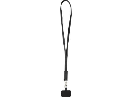 Franz 5 in 1 Lanyard Kabel aus recyceltem Kunststoff für Smartphones mit integrierter Datensynchronisierung und 65 W Schnelll