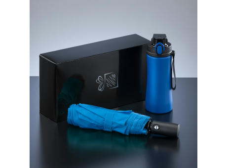 Primo Everyday Set: Wasserflasche 550 ml & vollautomatischer Harvard-Schirm