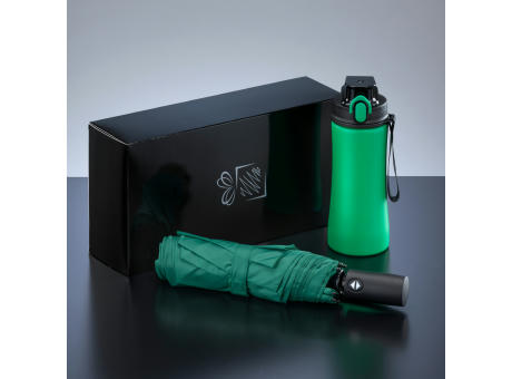 Primo Everyday Set: Wasserflasche 550 ml & vollautomatischer Harvard-Schirm