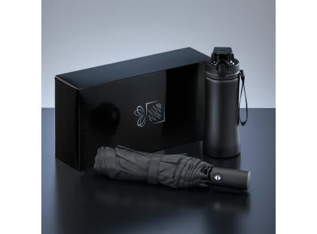 Primo Everyday Set: Wasserflasche 550 ml & vollautomatischer Harvard-Schirm