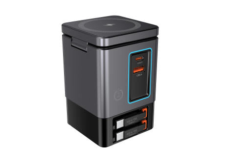 Urban Vitamin Sacramento 105W GaN Charger mit einz. Kabeln