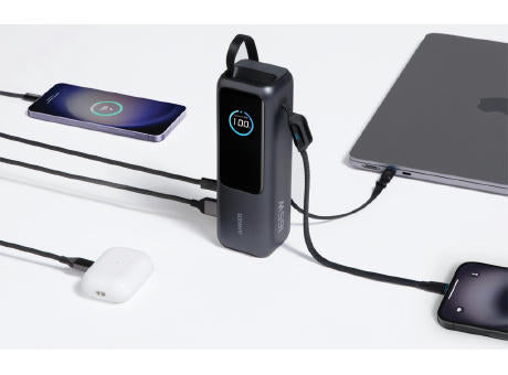 Anker Powerbank 25.000mAh-165W, mit integr. einziehb. Kabel
