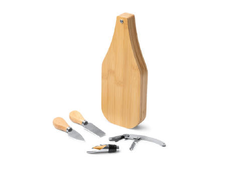 CHEESE/WINE SET GAUDA GREIGE