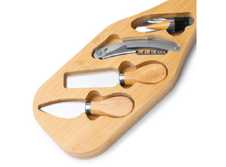 CHEESE/WINE SET GAUDA GREIGE