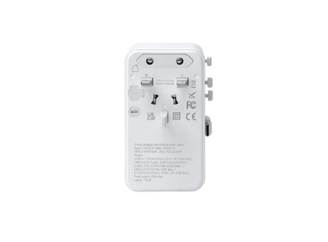 TRAVEL ADAPTER NEXAR WHITE