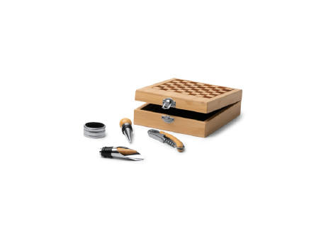 WINE/CHESS SET FRESNO GREIGE
