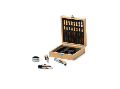 WINE/CHESS SET FRESNO GREIGE