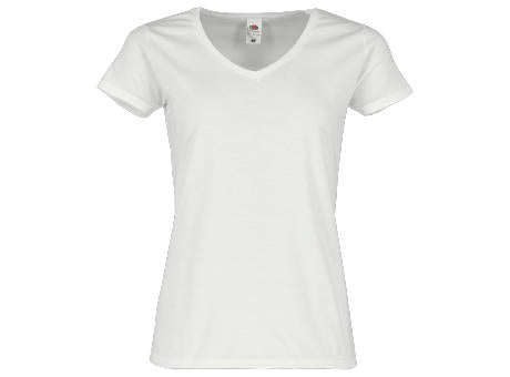 614440, Ladies Iconic 150 V-Neck T-Shirt, Fruit of the Loom