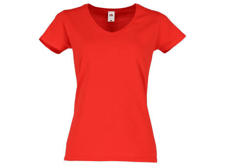 614440, Ladies Iconic 150 V-Neck T-Shirt, Fruit of the Loom