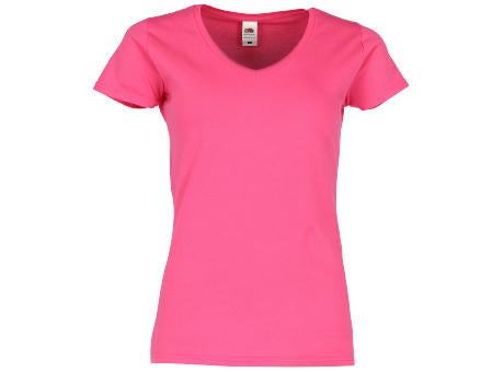 614440, Ladies Iconic 150 V-Neck T-Shirt, Fruit of the Loom
