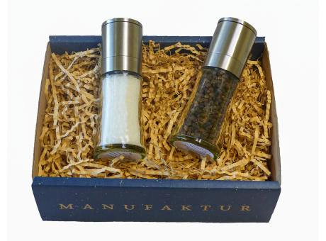 Keramikmühlen-Set Salz & Pfeffer, sandgestrahlt