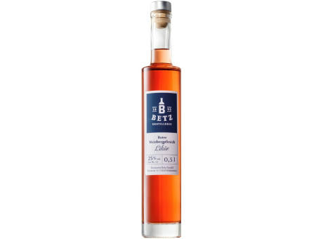Roter Weinbergpfirsich-Likör 0,5 l in Flasche Atlantis, 25 % vol.