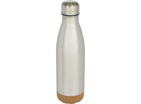 Cove 500 ml doppelwandige, vakuumisolierte Trinkflasche aus Edelstahl mit Korkdetails