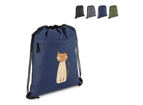PU-beschichtete R-PET 600D Kordeltasche 33 x 42 cm
