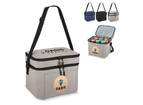 R-PET 600D Kühlbeutel mit zwei Fächern 30 x 20 x 24 cm 12 l