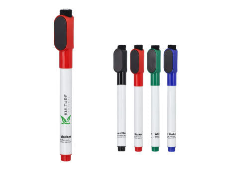 Whiteboard-Marker mit Magnet und Wischer