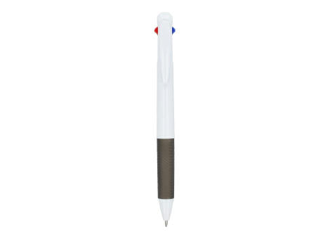 3-Farben-Stift mit Griffzone und Schlüsselband