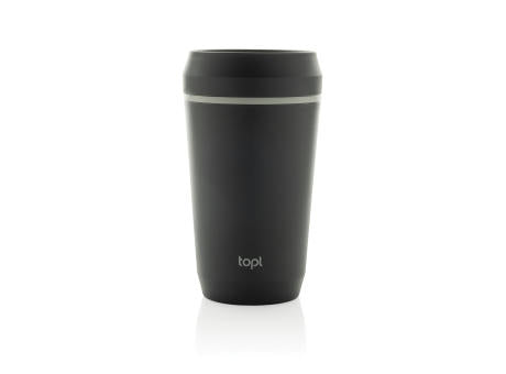 Topl-Becher aus rec. Kunststoff mit 360-Grad-Deckel 354ml