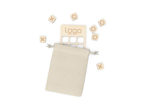 Tic-Tac-Toe  "Drei Gewinnt" (FSC® zertifiziert) inkl. Baumwollsäckchen