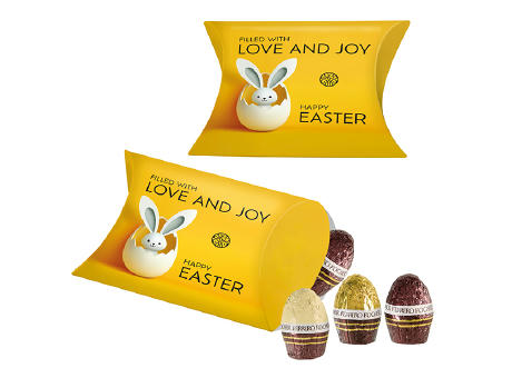 Promo-Kissenverpackung mit Ferrero Rocher Eiern