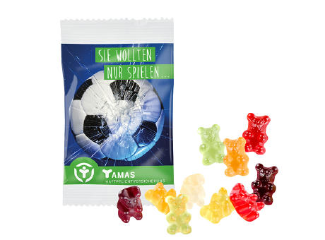 VEGANE Fruchtgummi STANDARD-Formen 15 g im kompostierbaren Tütchen