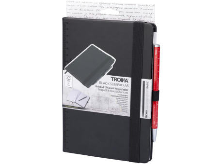 TROIKA Notizblock BLACK SLIMPAD A5