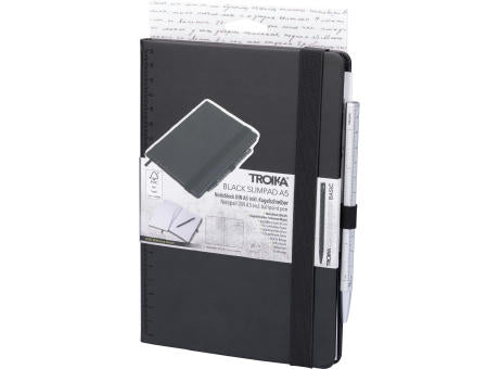 TROIKA Notizblock BLACK SLIMPAD A5