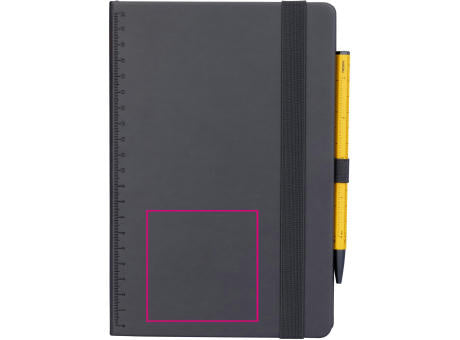 TROIKA Notizblock BLACK SLIMPAD A5