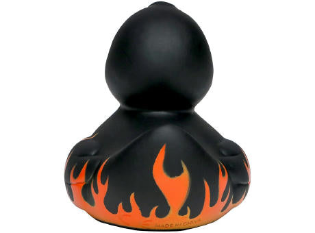 Quietsche-Ente Flammen mit Slogan BBQ-Queen