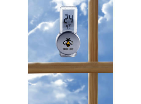Thermometer Roxanne | Kunststoff | Saugnapf | Silber