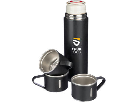 Thermosflaschen-Set | Edelstahl | 420 ml + 2 Becher