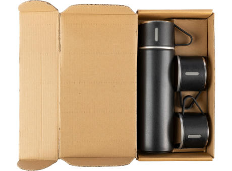 Thermosflaschen-Set | Edelstahl | 420 ml + 2 Becher